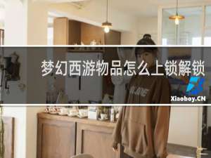 梦幻西游物品怎么上锁解锁
