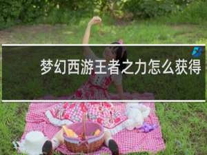梦幻西游王者之力怎么获得