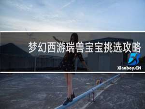 梦幻西游瑞兽宝宝挑选攻略