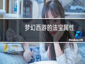 梦幻西游的法宝属性
