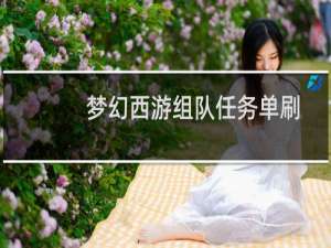 梦幻西游组队任务单刷