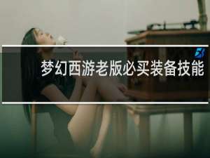 梦幻西游老版必买装备技能