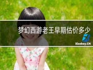 梦幻西游老王早期估价多少