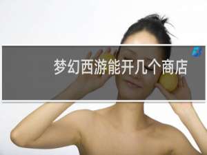 梦幻西游能开几个商店