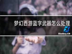 梦幻西游蓝字武器怎么处理