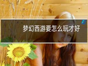 梦幻西游要怎么玩才好