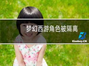梦幻西游角色被隔离