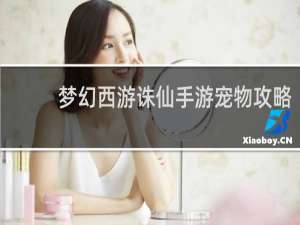 梦幻西游诛仙手游宠物攻略