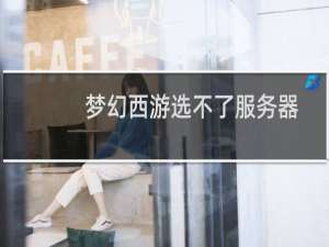 梦幻西游选不了服务器