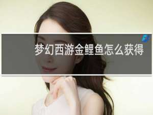 梦幻西游金鲤鱼怎么获得