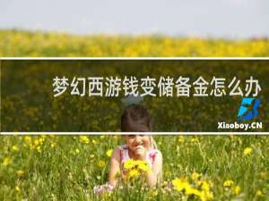梦幻西游钱变储备金怎么办