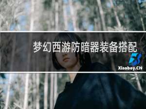 梦幻西游防暗器装备搭配