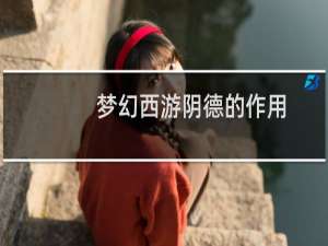 梦幻西游阴德的作用