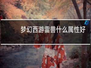 梦幻西游雷兽什么属性好