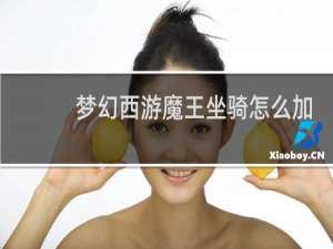 梦幻西游魔王坐骑怎么加