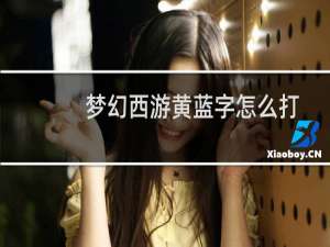 梦幻西游黄蓝字怎么打