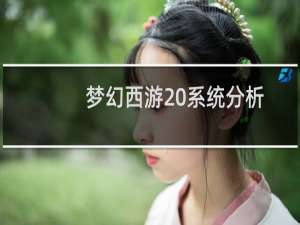 梦幻西游 系统分析
