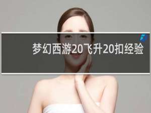 梦幻西游 飞升 扣经验