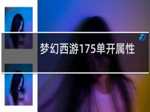 梦幻西游175单开属性