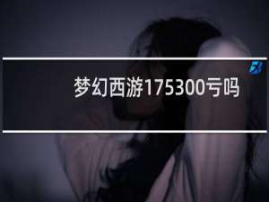 梦幻西游175300亏吗