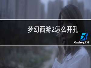 梦幻西游2怎么开孔
