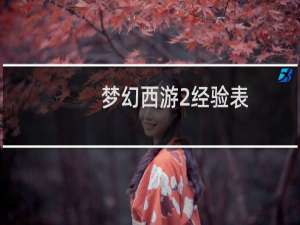 梦幻西游2经验表