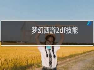 梦幻西游2df技能
