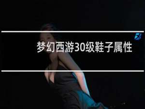 梦幻西游30级鞋子属性