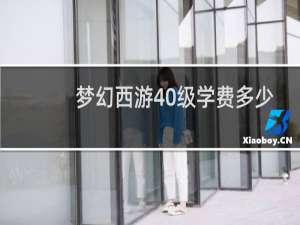 梦幻西游40级学费多少
