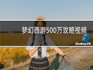 梦幻西游500万攻略视频