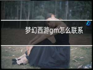 梦幻西游gm怎么联系