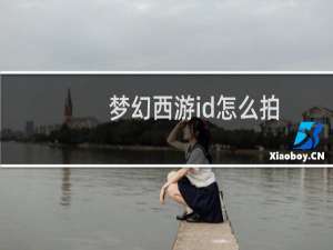 梦幻西游id怎么拍