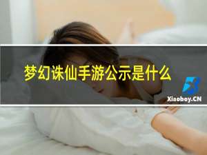 梦幻诛仙手游公示是什么