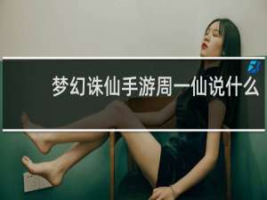 梦幻诛仙手游周一仙说什么