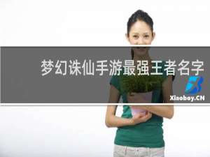 梦幻诛仙手游最强王者名字