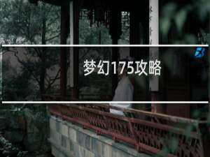 梦幻175攻略