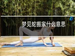 梦见蛇搬家什么意思