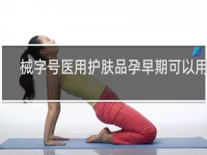 械字号医用护肤品孕早期可以用吗