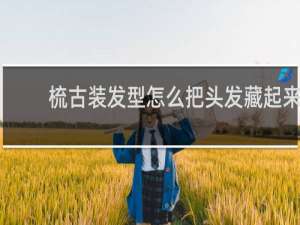 梳古装发型怎么把头发藏起来