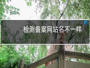 检测备案网站名不一样？？
