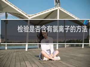 检验是否含有氯离子的方法