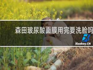 森田玻尿酸面膜用完要洗脸吗