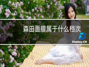 森田面膜属于什么档次