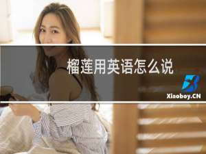 榴莲用英语怎么说