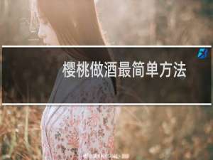 樱桃做酒最简单方法