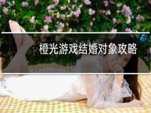 橙光游戏结婚对象攻略