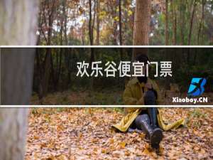 欢乐谷便宜门票