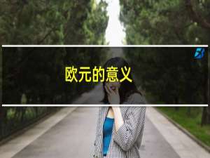 欧元的意义