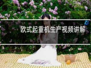 欧式起重机生产视频讲解