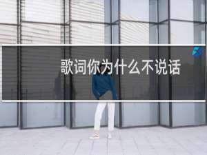 歌词你为什么不说话